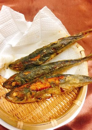 小あじの唐揚げ。-レシピのメイン写真