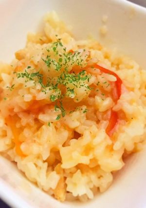 丸ごとトマト＆焼き鳥缶で簡単炊き込みご飯-レシピのメイン写真
