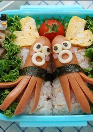 キャラ弁♪たこさんウィンナー寿司-レシピのメイン写真