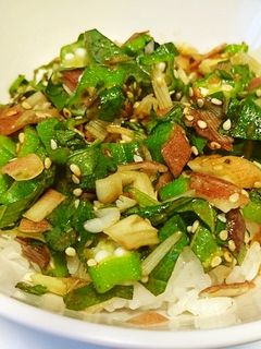 オクラとみょうがの梅風味のご飯のおとも-レシピのメイン写真