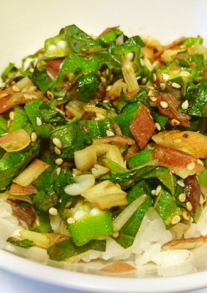 オクラとみょうがの梅風味のご飯のおとも-レシピのメイン写真