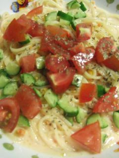 インスタントスープで冷たいパスタ-レシピのメイン写真