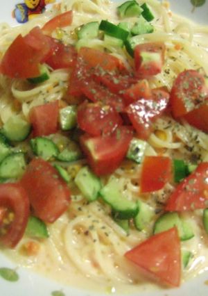 インスタントスープで冷たいパスタ-レシピのメイン写真