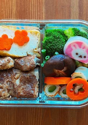 牛切り落とし肉巻き豆腐でダイエット弁当③-レシピのメイン写真