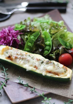 ズッキーニと挽肉のチーズ焼き-レシピのメイン写真