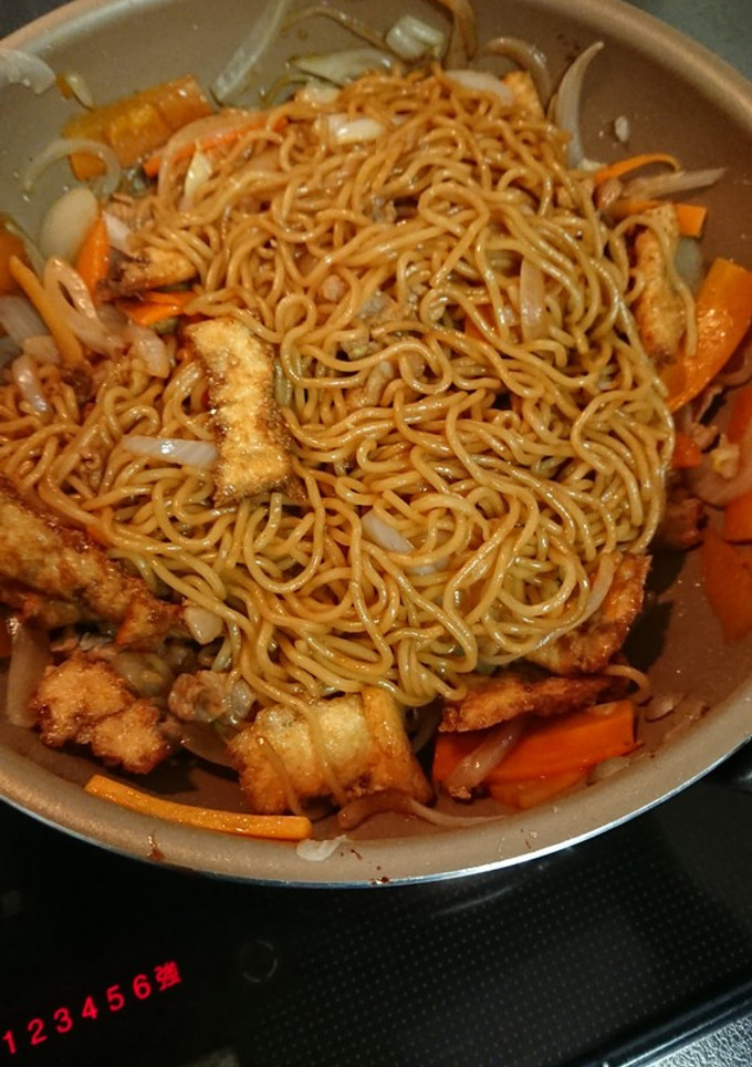 油揚げ焼きそば-レシピのメイン写真