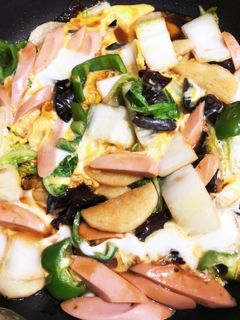 シンプルな野菜炒めの卵とじ-レシピのメイン写真