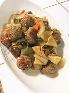肉団子と野菜の甘酢炒め-レシピのメイン写真