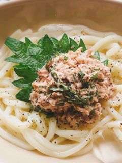 爽やかレモンだしのツナマヨ冷やしうどん♪-レシピのメイン写真