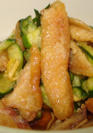 鶏皮のカリカリ焼きの中華サラダ☆-レシピのメイン写真