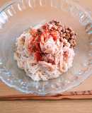 夏バテ防止①簡単キムチツナ納豆そうめん
