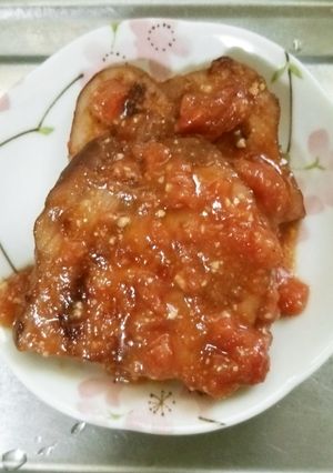 焼豚のトマト味噌黒酢ソースがけ-レシピのメイン写真