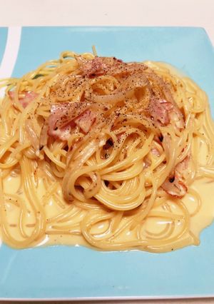 簡単 濃厚カルボナーラ(牛乳使用)-レシピのメイン写真