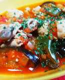 トリッパ風♡夏野菜のトマトもつ煮込み