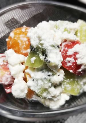 キウイとミニトマトのカッテージチーズ和え-レシピのメイン写真