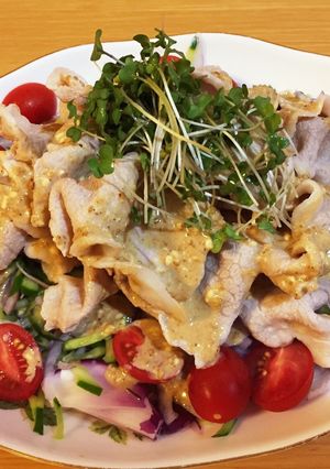 手作りごまドレッシングの豚しゃぶサラダ-レシピのメイン写真