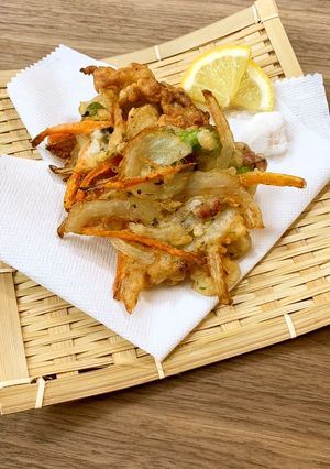 カリカリ梅入りかき揚げ☆-レシピのメイン写真