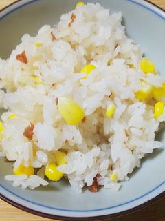 梅ととうもろこしの混ぜご飯-レシピのメイン写真