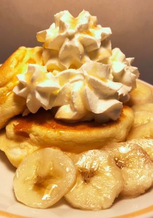 フライパンで☆消えるスフレパンケーキ☆-レシピのメイン写真