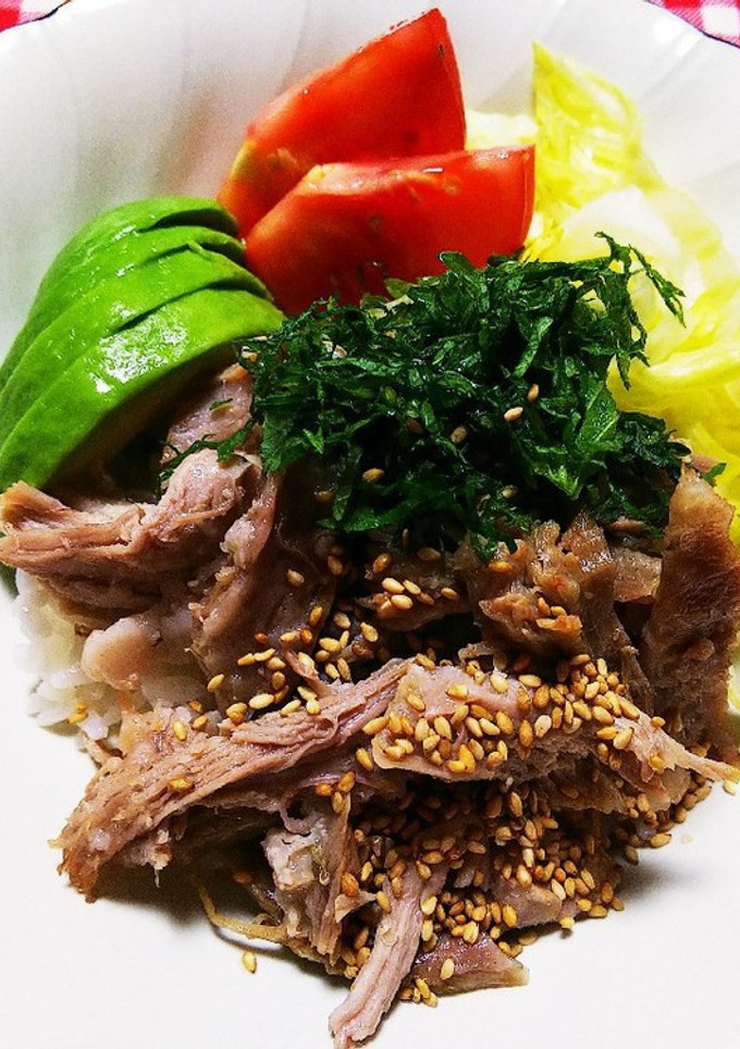 蒸し塩豚丼-レシピのメイン写真