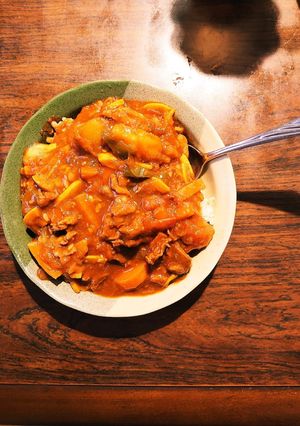 ズッキーニ&ピーマンの豚肉ハヤシカレー-レシピのメイン写真