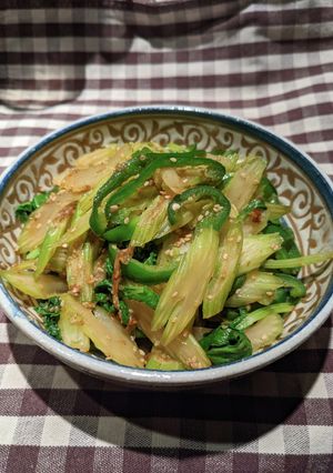 セロリとピーマンのきんぴら-レシピのメイン写真