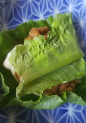 簡単つまみ!納豆サンチュ巻:ガラムマサラ-レシピのメイン写真