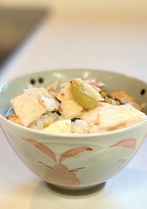 海老煎餅とわさびでピリ辛パリパリお茶漬け-レシピのメイン写真