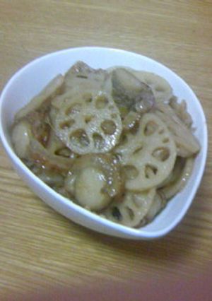 ホタテと蓮根の煮物。-レシピのメイン写真