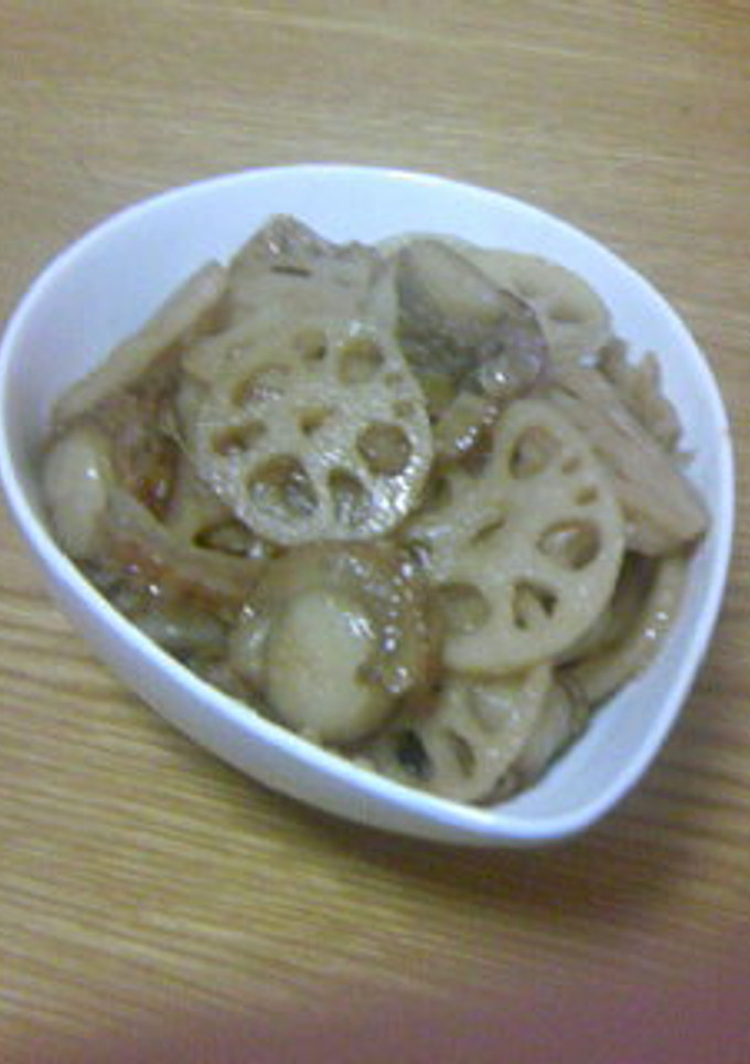 ホタテと蓮根の煮物。-レシピのメイン写真