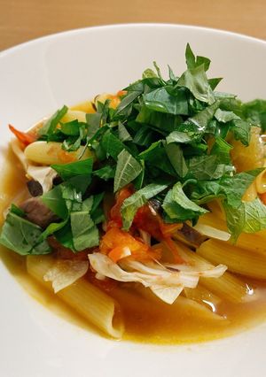 ホットクックでペンネのワンポットパスタ-レシピのメイン写真