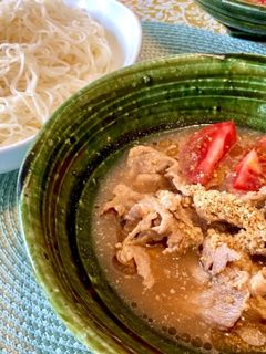 濃厚 豚しゃぶ胡麻ダレつけそうめん-レシピのメイン写真