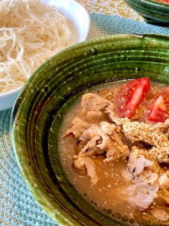 濃厚 豚しゃぶ胡麻ダレつけそうめん-レシピのメイン写真