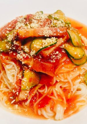 簡単オシャレな洋風トマトそうめん-レシピのメイン写真