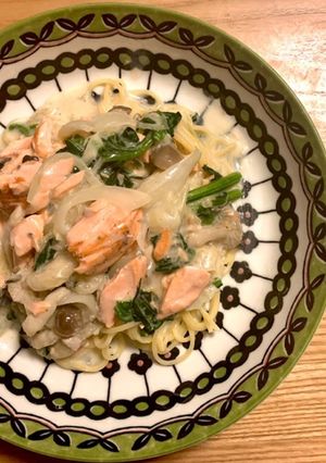 鮭の豆乳クリームパスタ-レシピのメイン写真