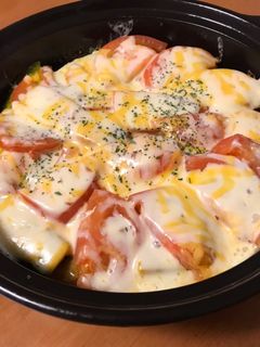 超簡単*カボチャとトマトのホットサラダ-レシピのメイン写真