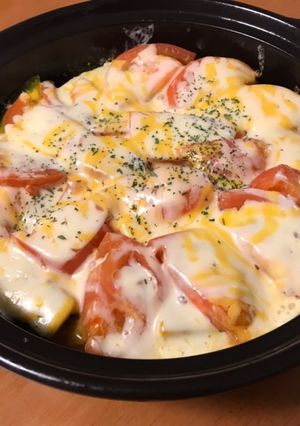 超簡単＊カボチャとトマトのホットサラダ-レシピのメイン写真