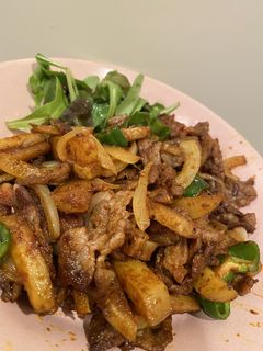 ラムと新じゃがのカレーケチャップ炒め-レシピのメイン写真