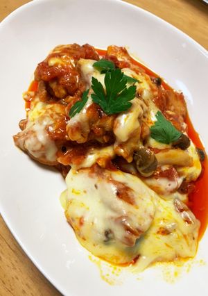 鶏肉とキノコのトマトチーズ煮込み-レシピのメイン写真