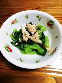 ささみと小松菜の塩こんぶポン酢和え-レシピのメイン写真