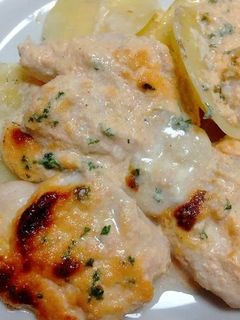 鶏胸肉とじゃがいもの明太マヨ焼き-レシピのメイン写真
