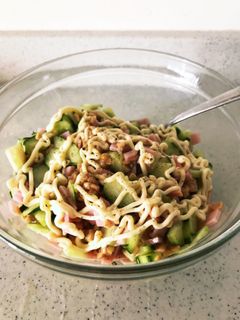 白ごはんにぶっかけて!納豆サラダ -レシピのメイン写真