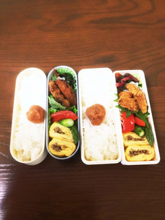 6/17お弁当 そぼろ卵焼き、野菜ソテー-レシピのメイン写真