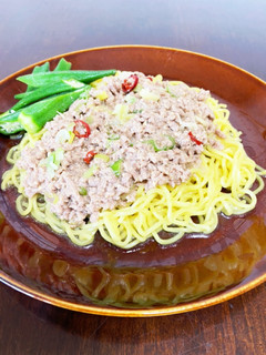 肉みそとオクラ♡ジャージャー麺風-レシピのメイン写真