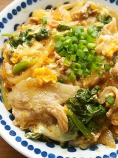 豚こま・小松菜のふんわり卵丼♪-レシピのメイン写真