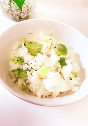 バター香るそら豆とチーズのまぜごはん-レシピのメイン写真