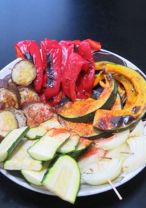 夏野菜のＧＫグリル焼き☆塩とオリーブ油で-レシピのメイン写真