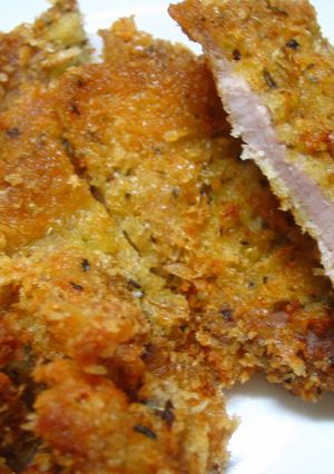♪豚肉の粉チーズ入りパン粉焼き♪-レシピのメイン写真