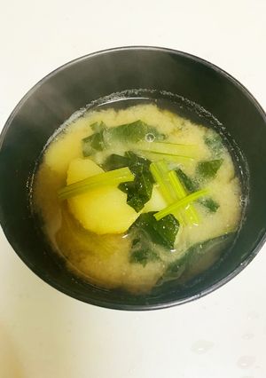 産後★青菜の味噌汁(だしの取り方)-レシピのメイン写真