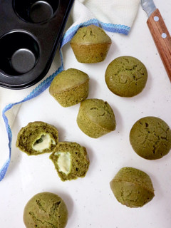 ふわふわ♡米粉の抹茶豆乳マフィン-レシピのメイン写真